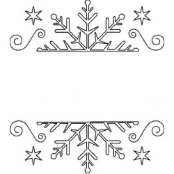 Stickdatei - Schneeflocke geteilt Doodle